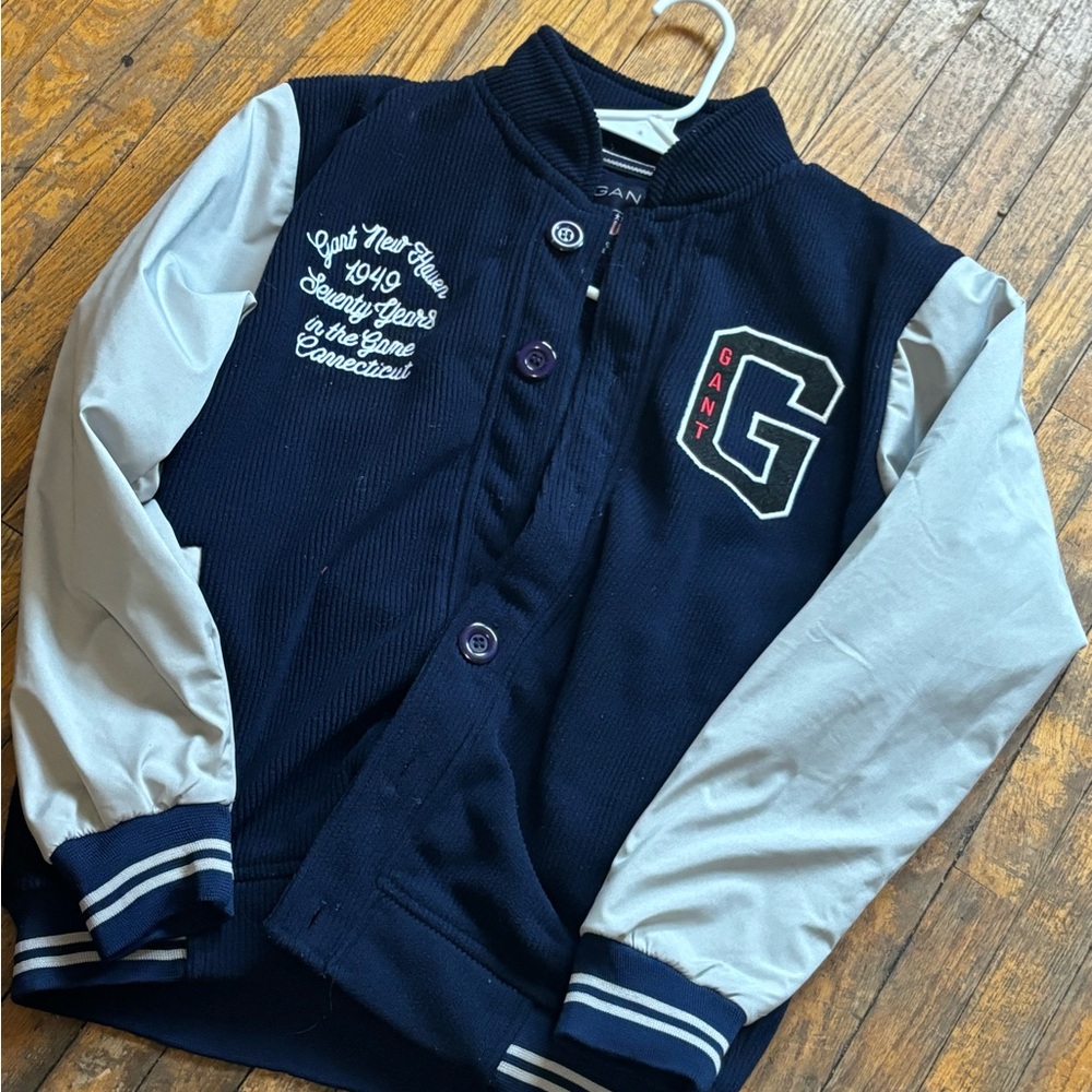 GANT Blue and Light Gray Letterman Jacket